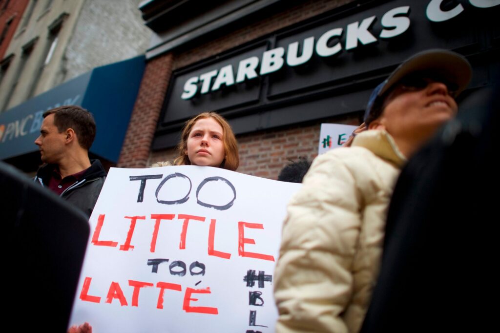 Featured image for Starbucks Banned Employees From Wearing Black Lives Matter Attire