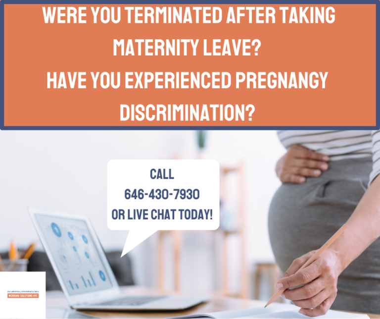 Featured image for Were You Terminated After Taking Maternity Leave? Have You Experienced Pregnancy Discrimination? Call or Live Chat Today!