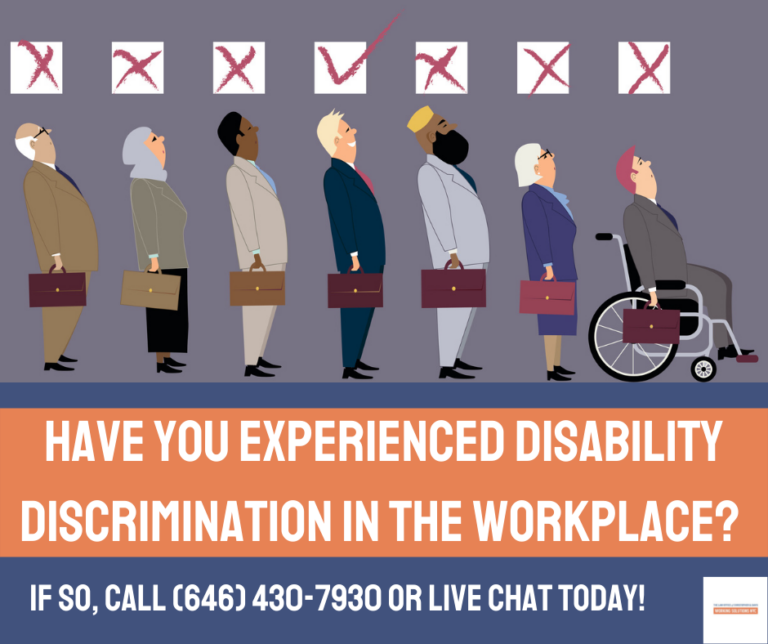 Featured image for Have You Experienced Disability Discrimination in the Workplace? Call or Live Chat Today!