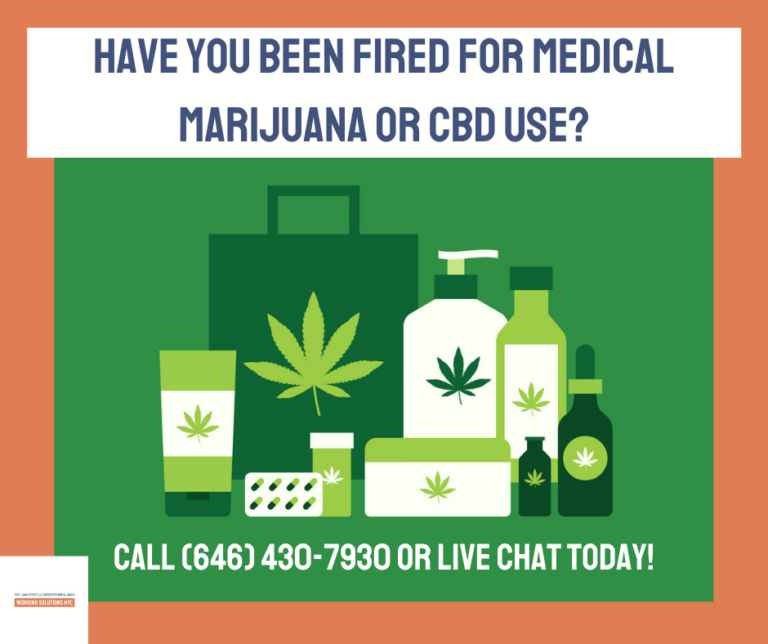 Featured image for Have You Been Fired for Medical Marijuana or CBD Use? Call or Live Chat Today!