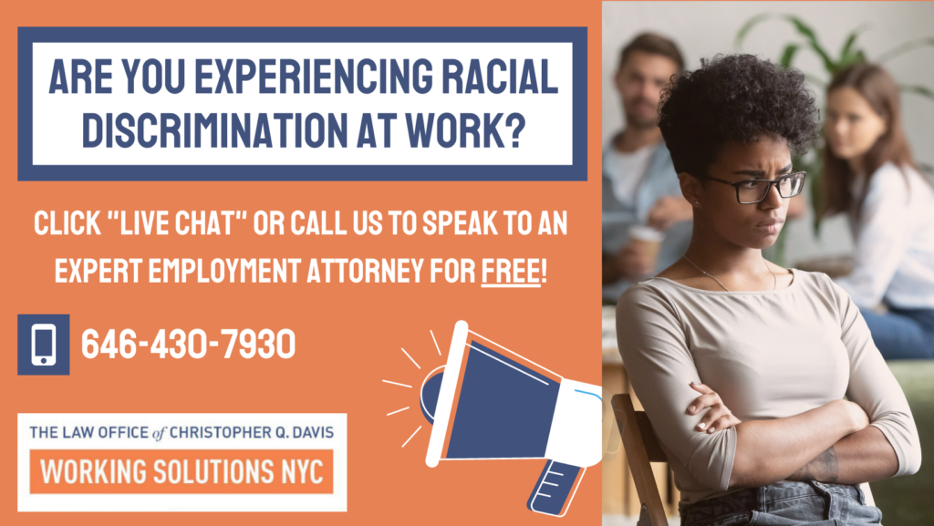 Featured image for Experiencing Racial Discrimination at Work? Call or Live Chat Us Today!
