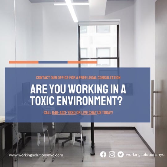 Featured image for Are You Working in a Toxic Environment? Contact Us Today!