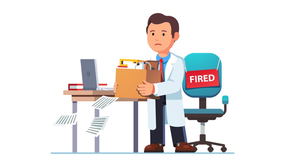 Picture of doctor from NewYork-Presbyterian Hospital announces a 2% layoff of healthcare staff. Learn how NY employment laws may impact affected employees.