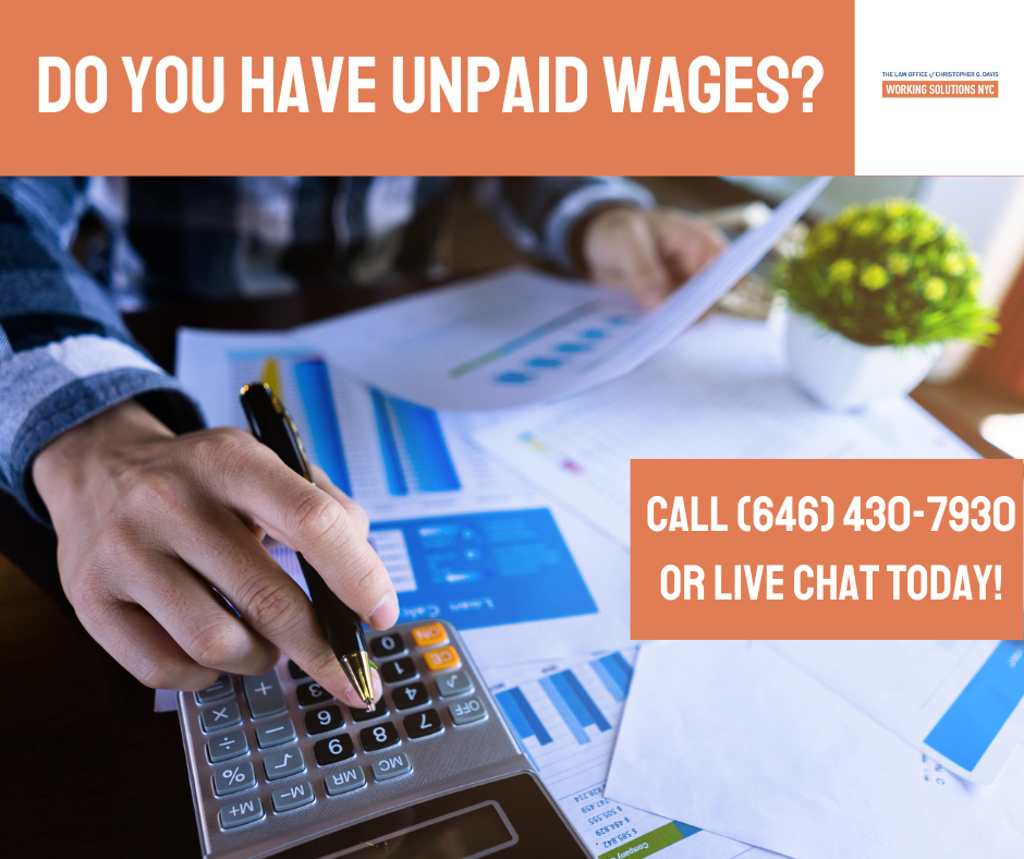 unpaid wages and overtime attorney in New York, NY