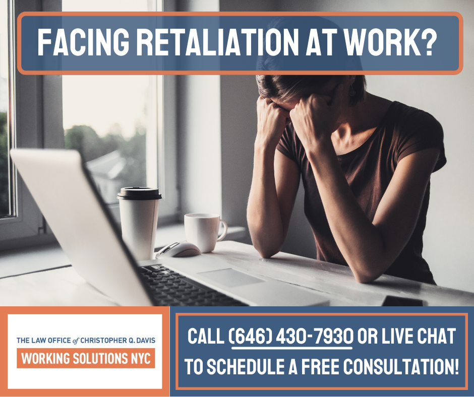 Attorney in New York, NY, for a retaliation claim as in an FMLA or other type of employment claim.