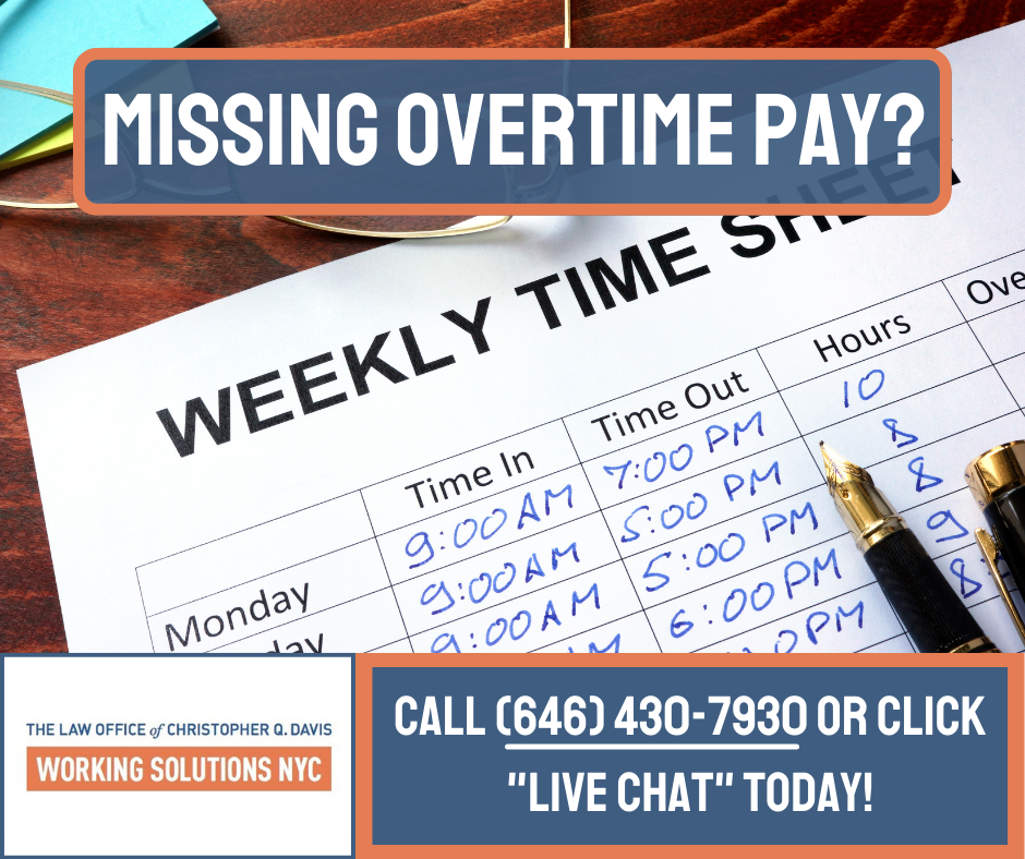 unpaid overtime wages in New York, NY